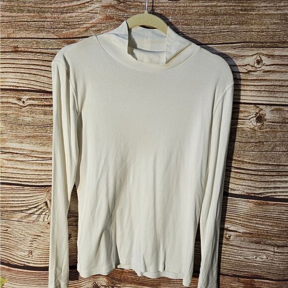 Talbots long sleeve top women's large lt cream pre-owned - Picture 1 of 3